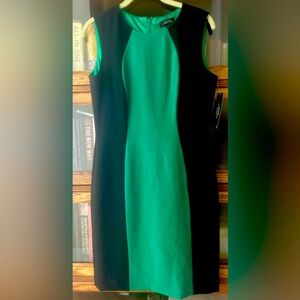 Tahari Dress Emerald and Black